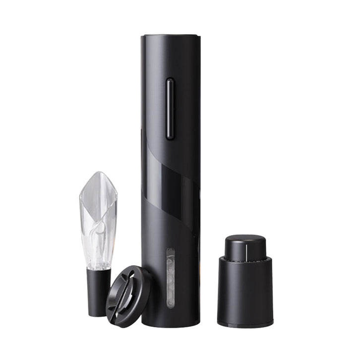 4 In 1 Circle Samurai Electric Bottle Wine Opener Set Stopper Decanter Automatic Corkscrew Vacuum Stopper Aerator Pourer Set