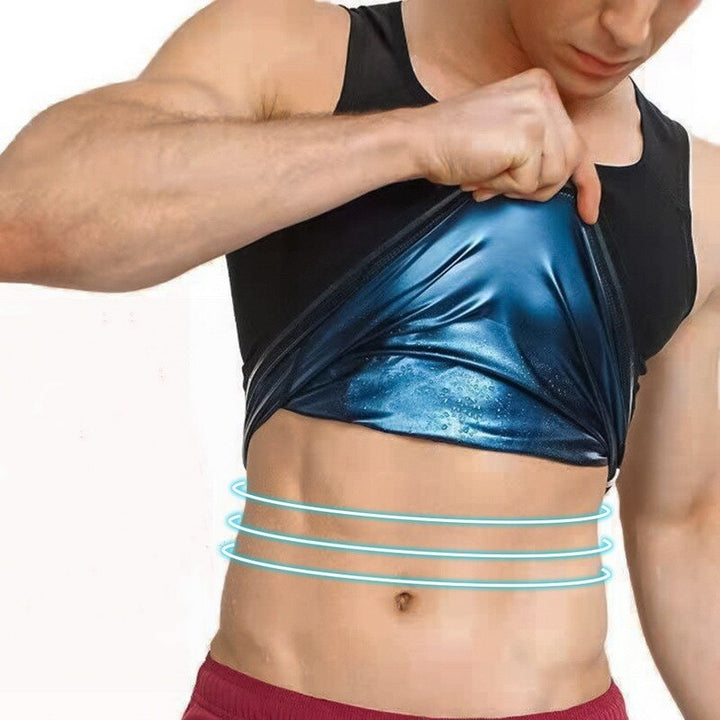 Men Sauna Suit Heat Trapping Shapewear Sweat Body Shaper